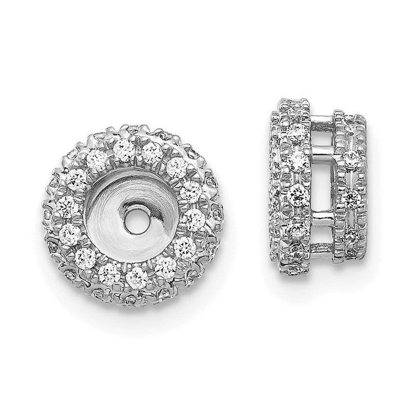14K Weißgold Ohrring-Jacket mit 0,375 ct. Laborgezüchteten Diamanten VS/SI+ G+ für 4,25 mm Ohrstecker