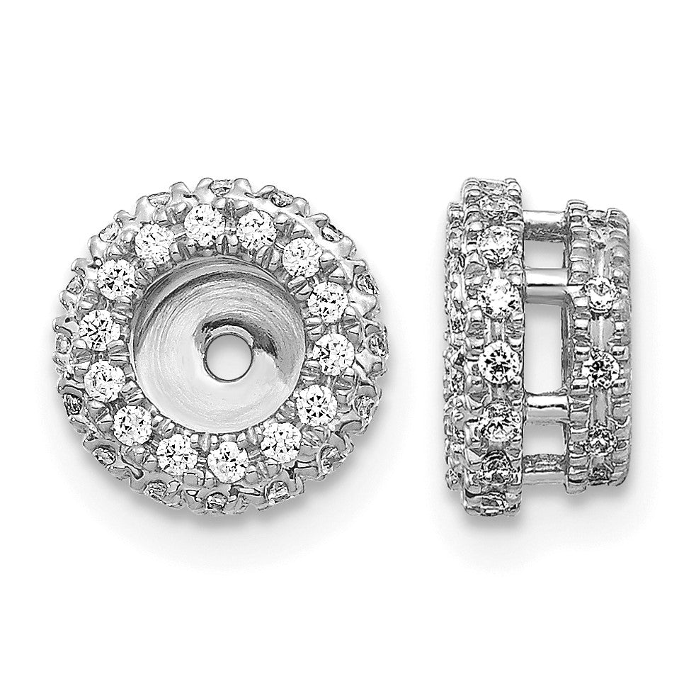 14K Weißgold Ohrring-Jacket mit 0,375 ct. Laborgezüchteten Diamanten VS/SI+ G+ für 4,25 mm Ohrstecker