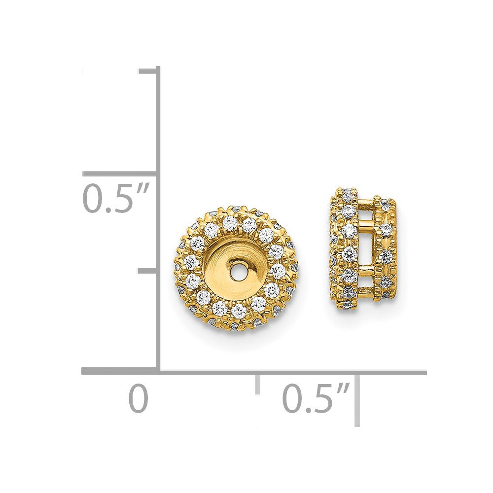 14K Gelbgold 3/8ct Diamant Ohrring Jacken