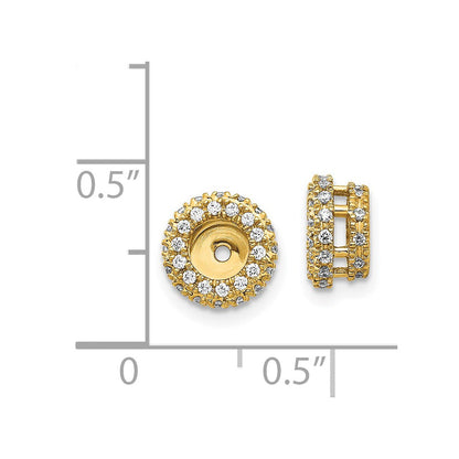14K Gelbgold 3/8ct Diamant Ohrring Jacken