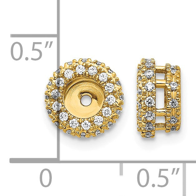 14K Gelbgold Ohrring-Jacket mit 0,375 ct. Labordiamant, VS/SI+ G+, für 4,25 mm Ohrringe