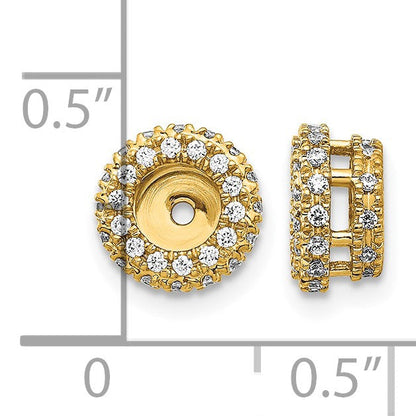 14K Gelbgold Ohrring-Jacket mit 0,375 ct. Labordiamant, VS/SI+ G+, für 4,25 mm Ohrringe