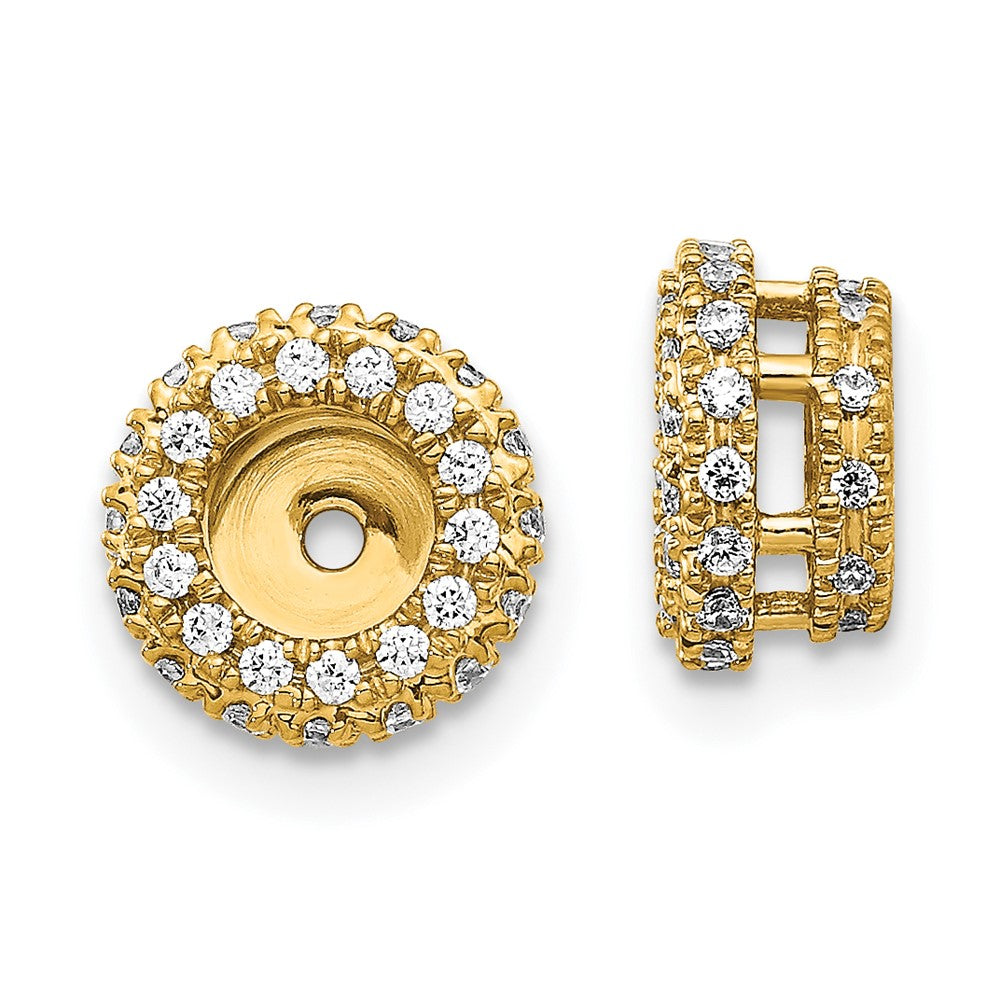 14K Gelbgold 3/8ct Diamant Ohrring Jacken