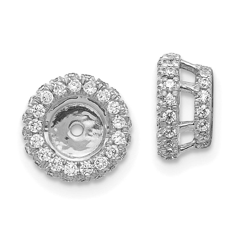 14K Weißgold Ohrring-Jackets mit im Labor gezüchteten Diamanten, VS/SI, FGH