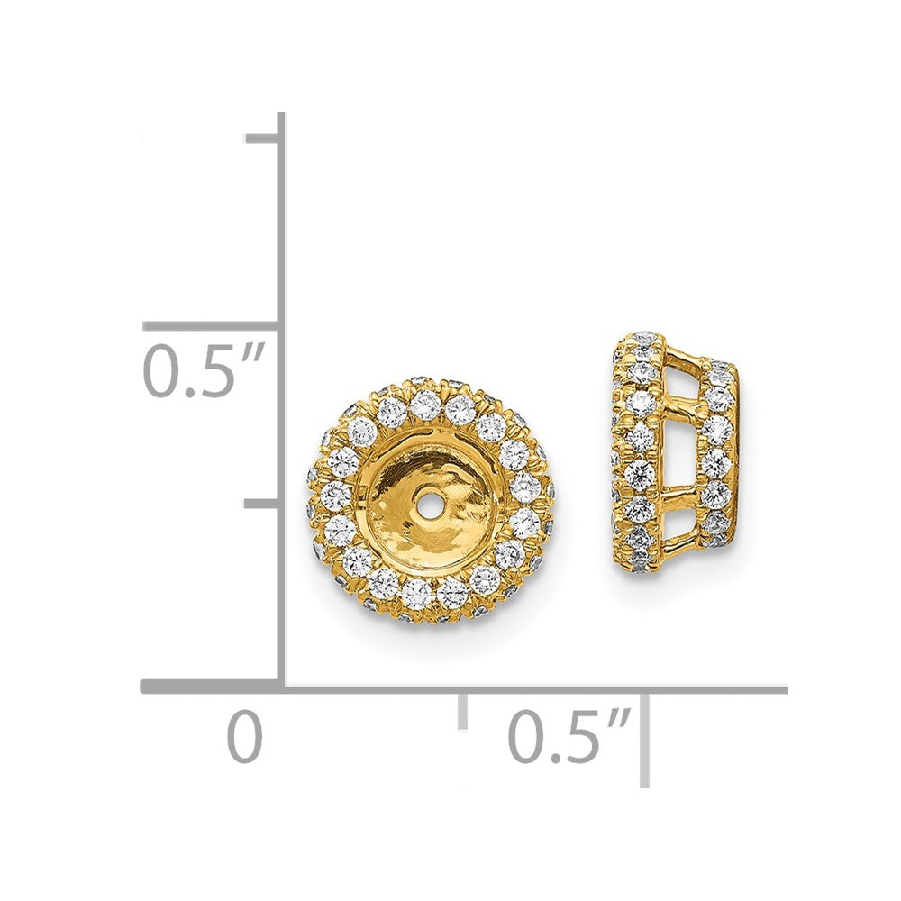 14K Gelbgold 5/8ct Diamant Ohrring Jacken