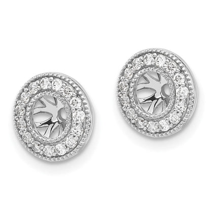 14K Weißgold 1/4ct Diamant Ohrring Jacken