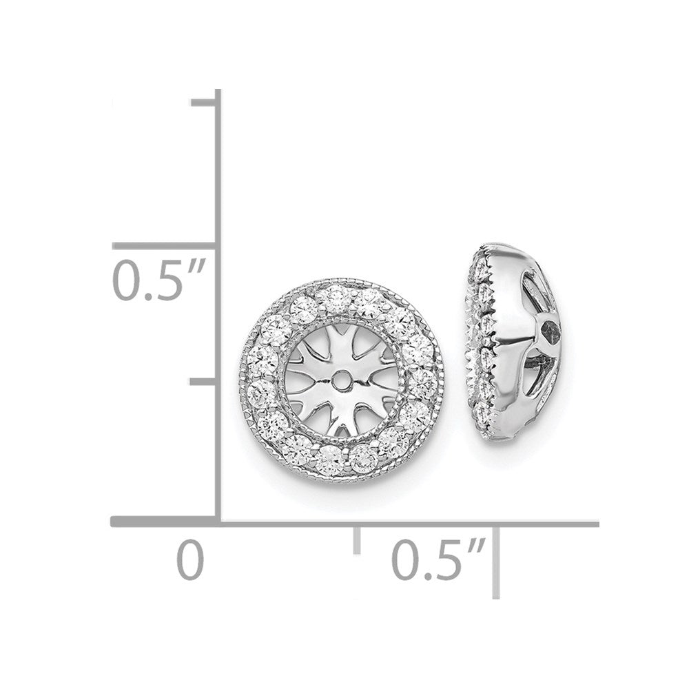 14K Weißgold 1/4ct Diamant Ohrring Jacken