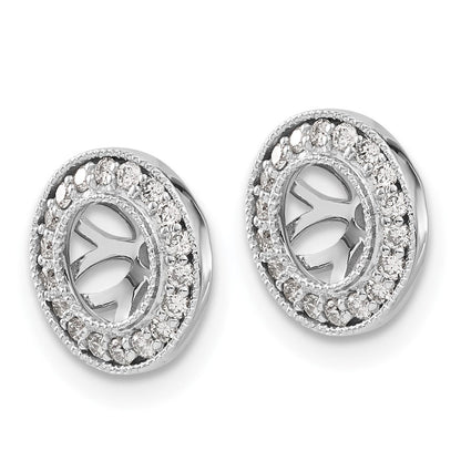 14K Weißgold 1/3ct Diamant Ohrring Jacken