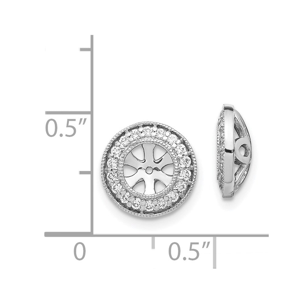 14K Weißgold 1/3ct Diamant Ohrring Jacken