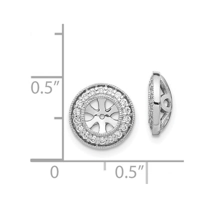 14K Weißgold 1/3ct Diamant Ohrring Jacken