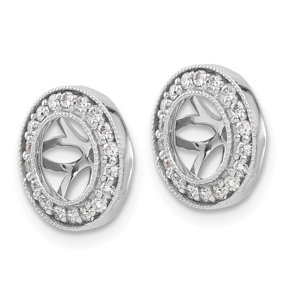 10K Weißgold 1/3ct Diamant Ohrring Jacken