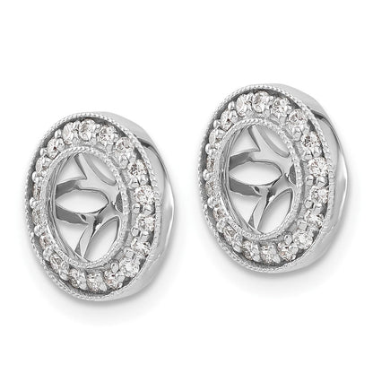 10K Weißgold 1/3ct Diamant Ohrring Jacken