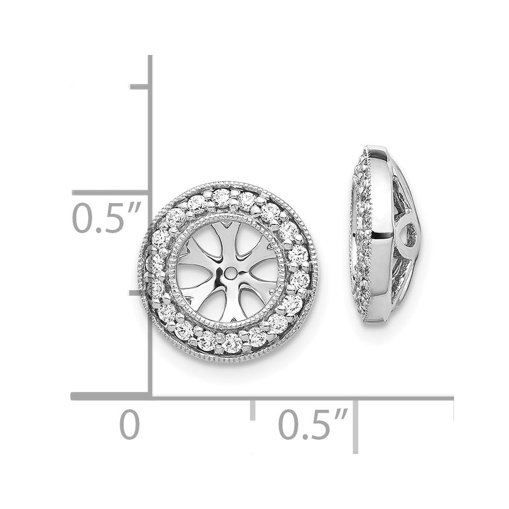 10K Weißgold 1/3ct Diamant Ohrring Jacken