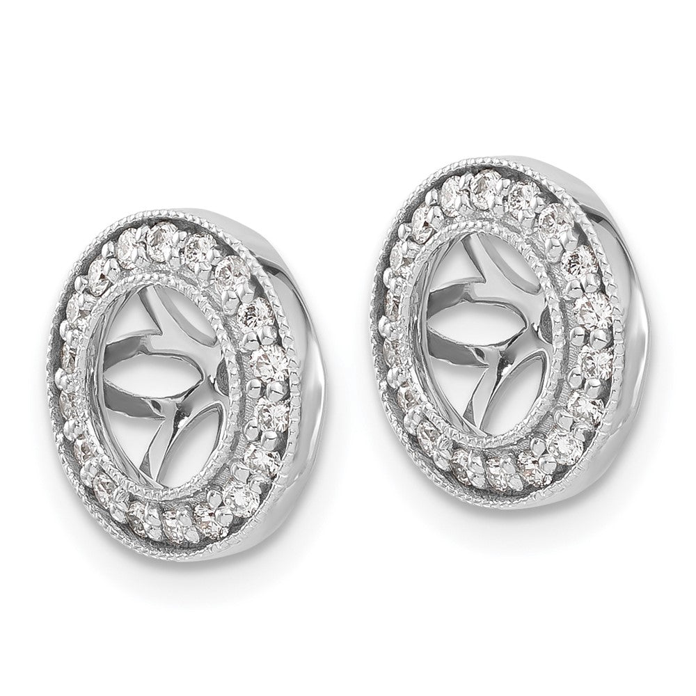 14K Weißgold 1/3ct Diamant Ohrring Jacken