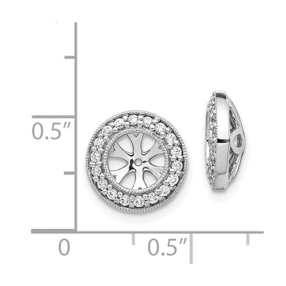 14K Weißgold 1/3ct Diamant Ohrring Jacken