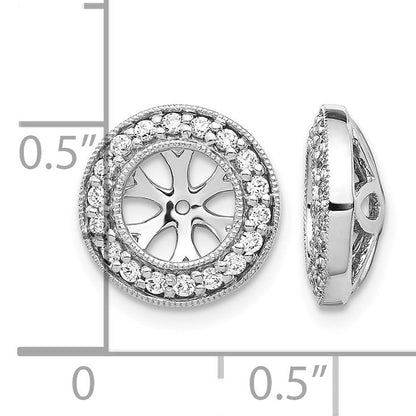 14K Weißgold Ohrring-Jacket mit 0,33 ct. im Labor gezüchteten Diamanten VS/SI+ G+, 6,5 mm