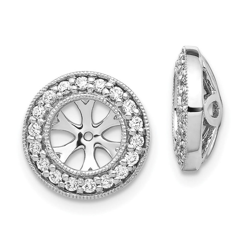 14K Weißgold Ohrring-Jacket mit 0,33 ct. im Labor gezüchteten Diamanten VS/SI+ G+, 6,5 mm