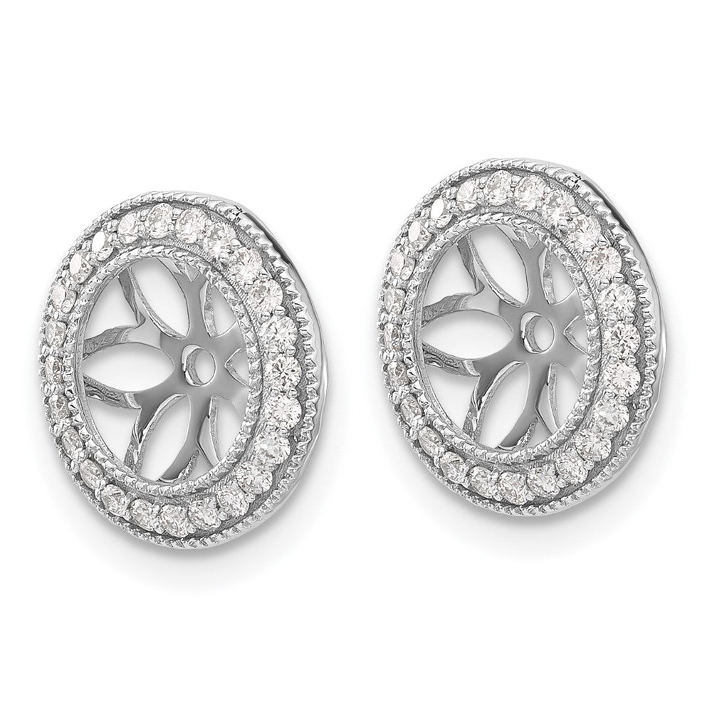 10K Weißgold 3/8ct Diamant Ohrring Jacken