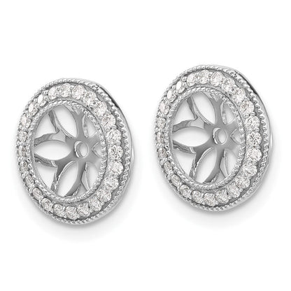 10K Weißgold 3/8ct Diamant Ohrring Jacken