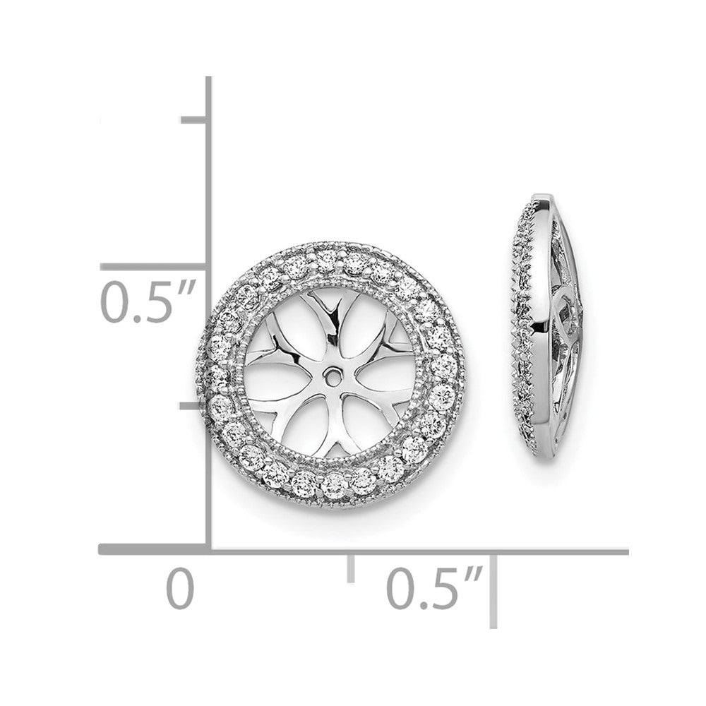10K Weißgold 3/8ct Diamant Ohrring Jacken