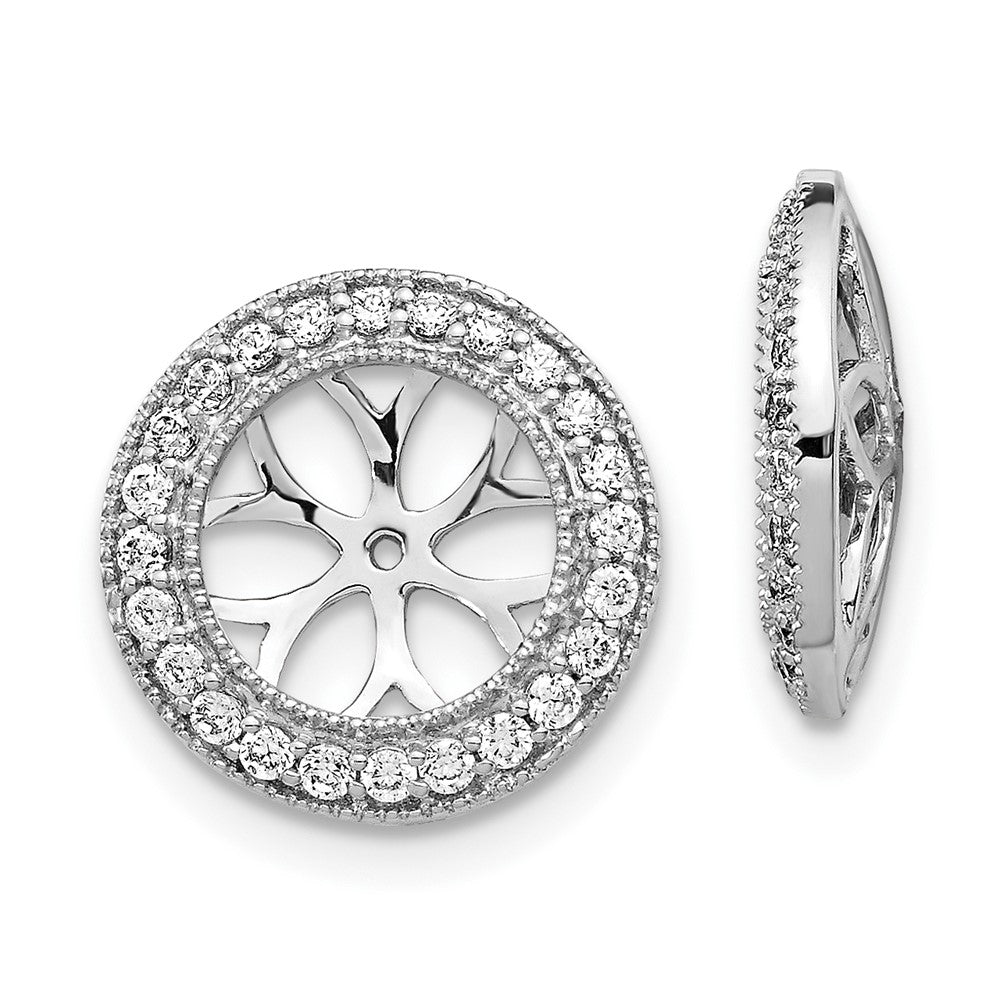 10K Weißgold 3/8ct Diamant Ohrring Jacken