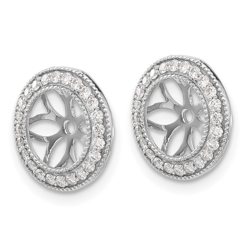14K Weißgold 3/8ct Diamant Ohrring Jacken