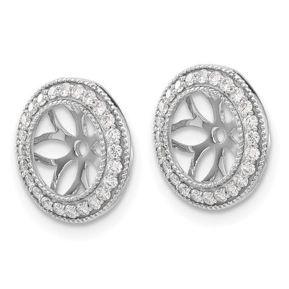14K Weißgold 3/8ct Diamant Ohrring Jacken