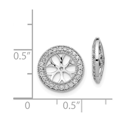 14K Weißgold 3/8ct Diamant Ohrring Jacken