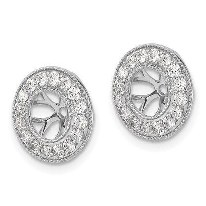 14K Weißgold Ohrring-Jacket mit 0,625 ct. im Labor gezüchteten Diamanten, VS/SI+ G+, 6 mm