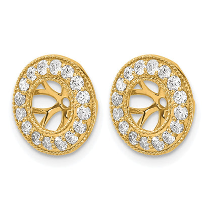 585 Gelbgold Diamant-Kreis-Ohrring-Jackets, 0,75 ct