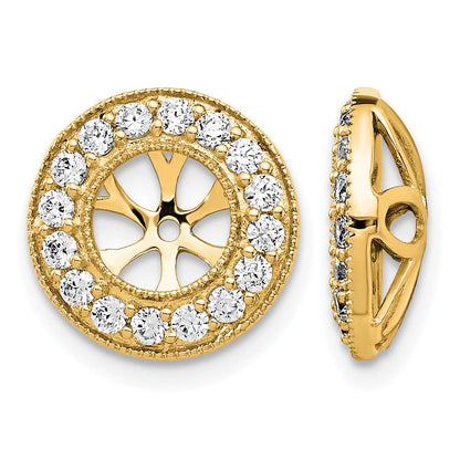 585 Gelbgold Diamant-Kreis-Ohrring-Jackets, 0,75 ct
