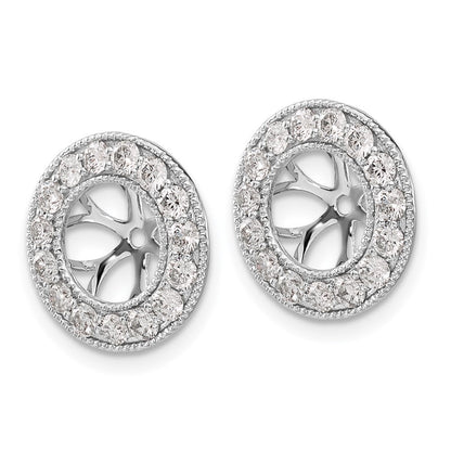 14K Weißgold Ohrring-Jackets mit 1 ct. laborgezüchtetem Diamant VS/SI+ G+, 7 mm