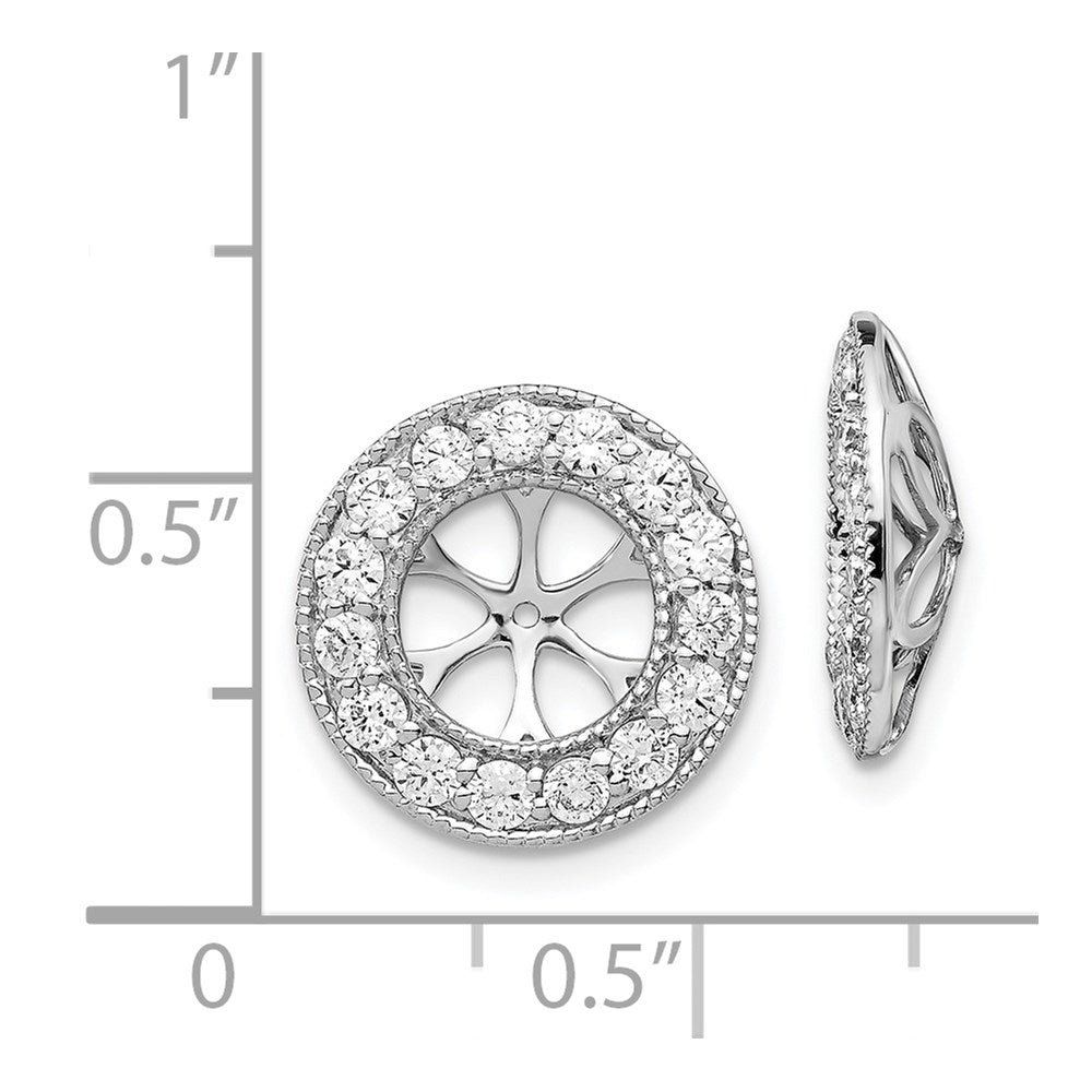 14K Weißgold 1ct Diamant Ohrring Jacken