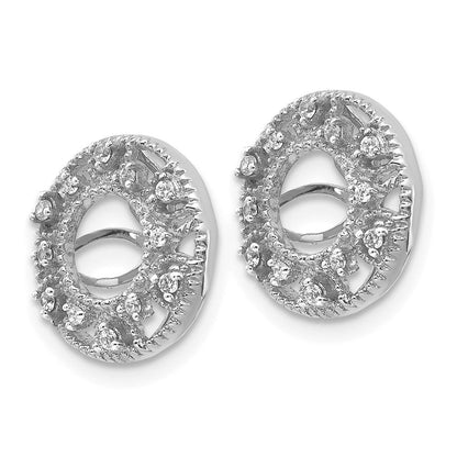 14K Weißgold Fantasie 1ct Diamant Ohrring Jacken
