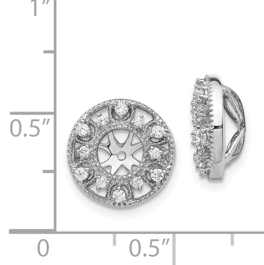 14K Weißgold Fantasie Diamant Ohrring Jacken