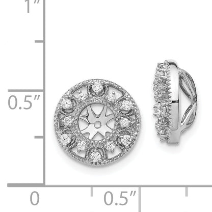14K Weißgold Fantasie Diamant Ohrring Jacken