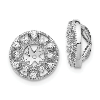 14K Weißgold Fantasie Diamant Ohrring Jacken
