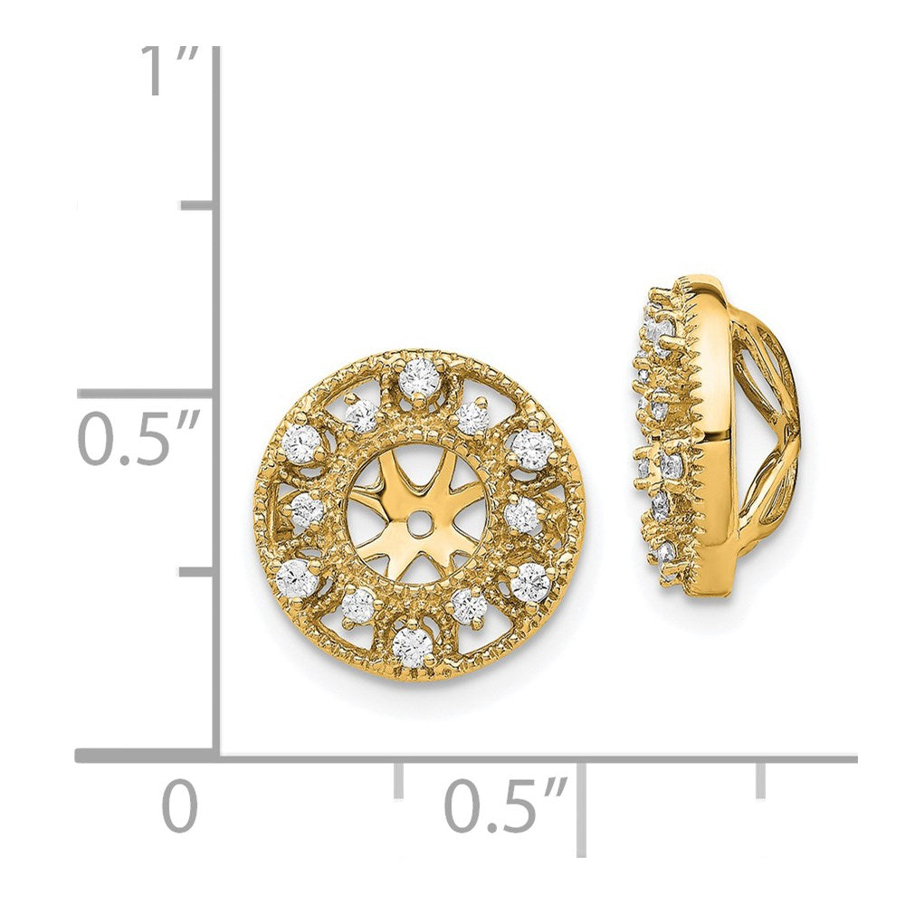 14K Gelbgold Fantasie Diamant Ohrring Jacken