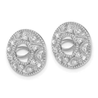 14K Weißgold Diamant Ohrring Jacken