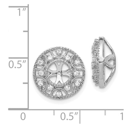 14K Weißgold Diamant Ohrring Jacken