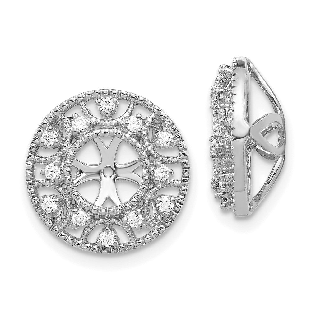14K Weißgold Diamant Ohrring Jacken