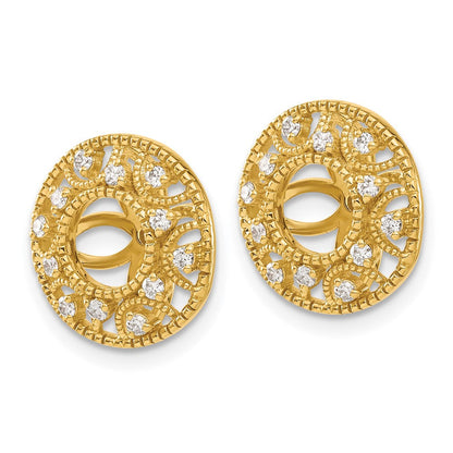 14K Gelbgold Fantasie Diamant Ohrring Jacken