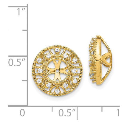 14K Gelbgold Fantasie Diamant Ohrring Jacken