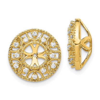 14K Gelbgold Fantasie Diamant Ohrring Jacken