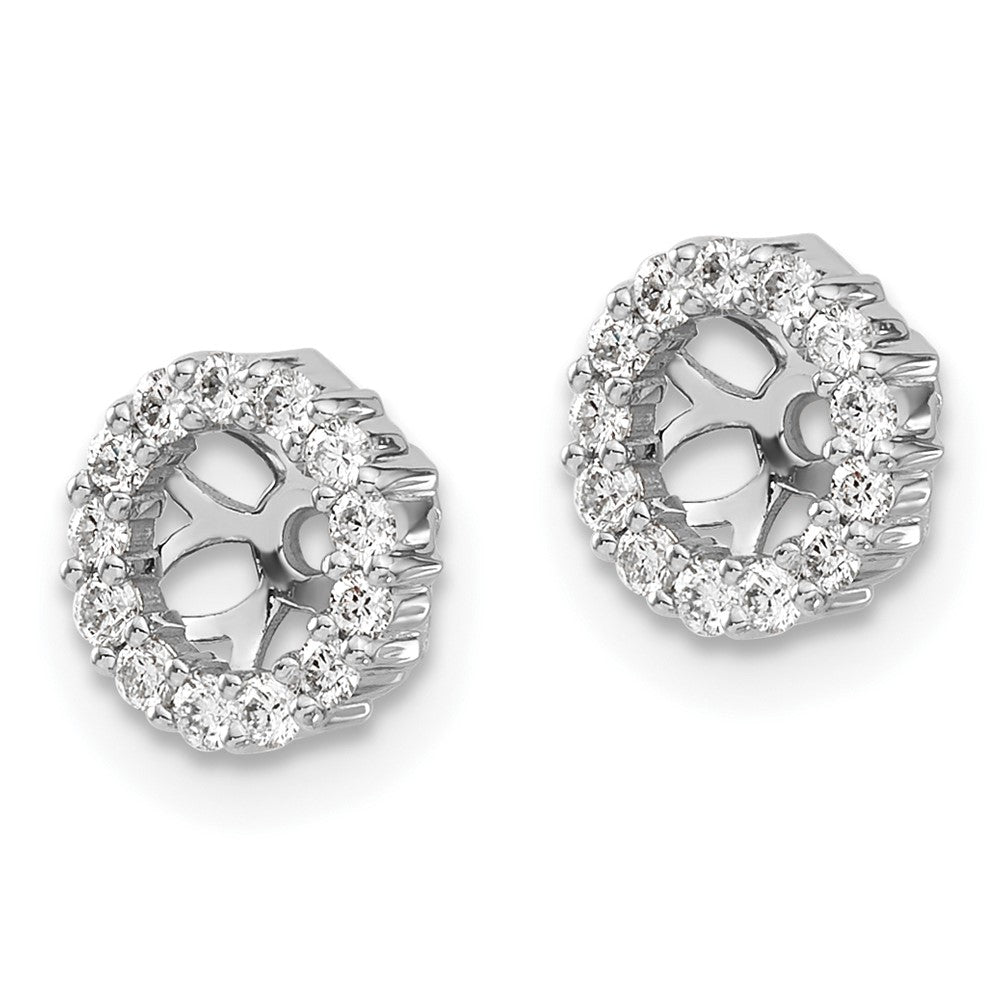 10K Weißgold Diamant Ohrring Jacken