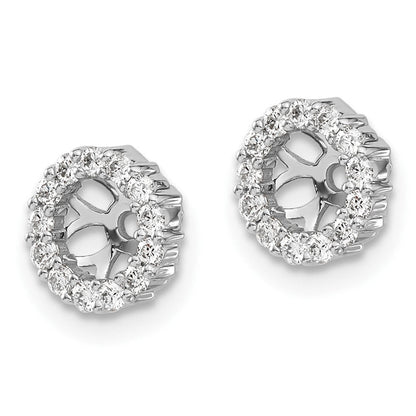 10K Weißgold Diamant Ohrring Jacken