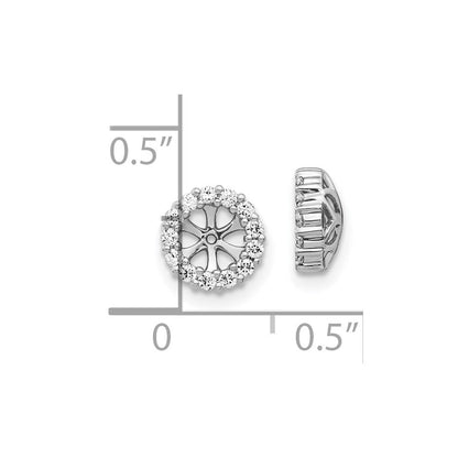 10K Weißgold Diamant Ohrring Jacken