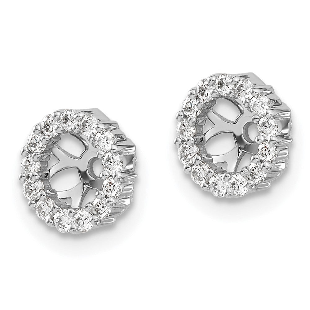 14K Weißgold Ohrring-Jacket mit 0,25 ct. im Labor gezüchteten Diamanten VS/SI+ G+ für 4,25 mm Ohrringe
