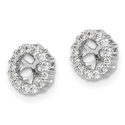 14K Weißgold Ohrring-Jacket mit 0,25 ct. im Labor gezüchteten Diamanten VS/SI+ G+ für 4,25 mm Ohrringe