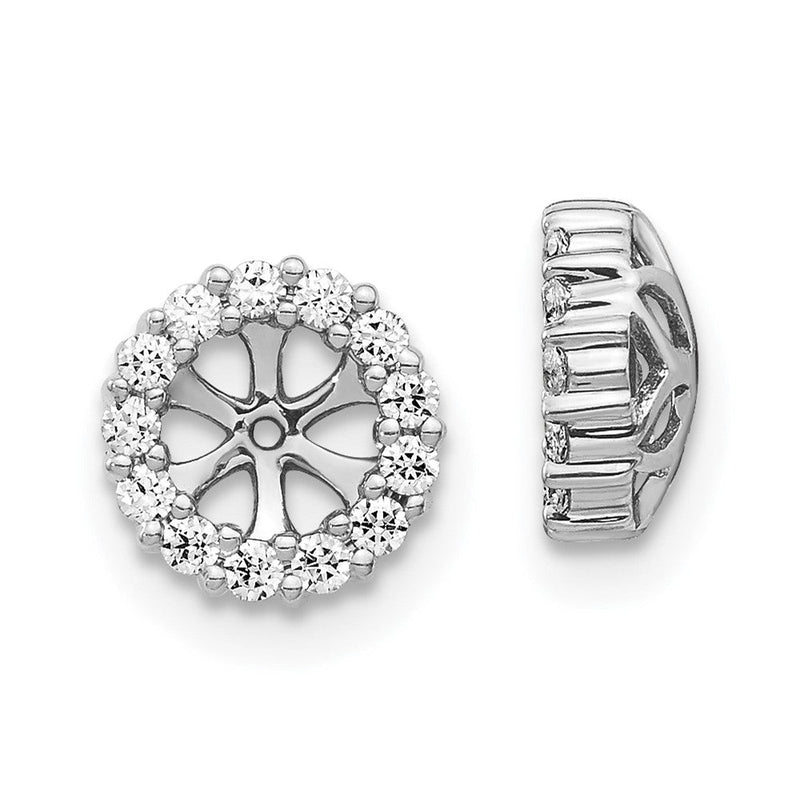 14K Weißgold Ohrring-Jacket mit 0,25 ct. im Labor gezüchteten Diamanten VS/SI+ G+ für 4,25 mm Ohrringe